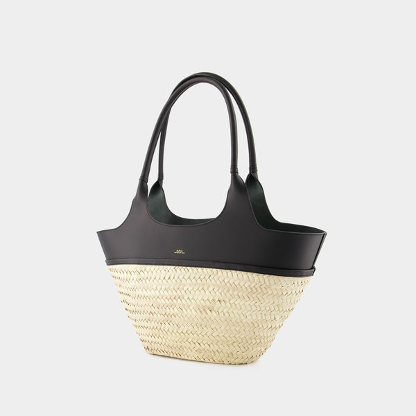 Sac Porté Épaule Panier Tanger - A.P.C. - Cuir - Noir