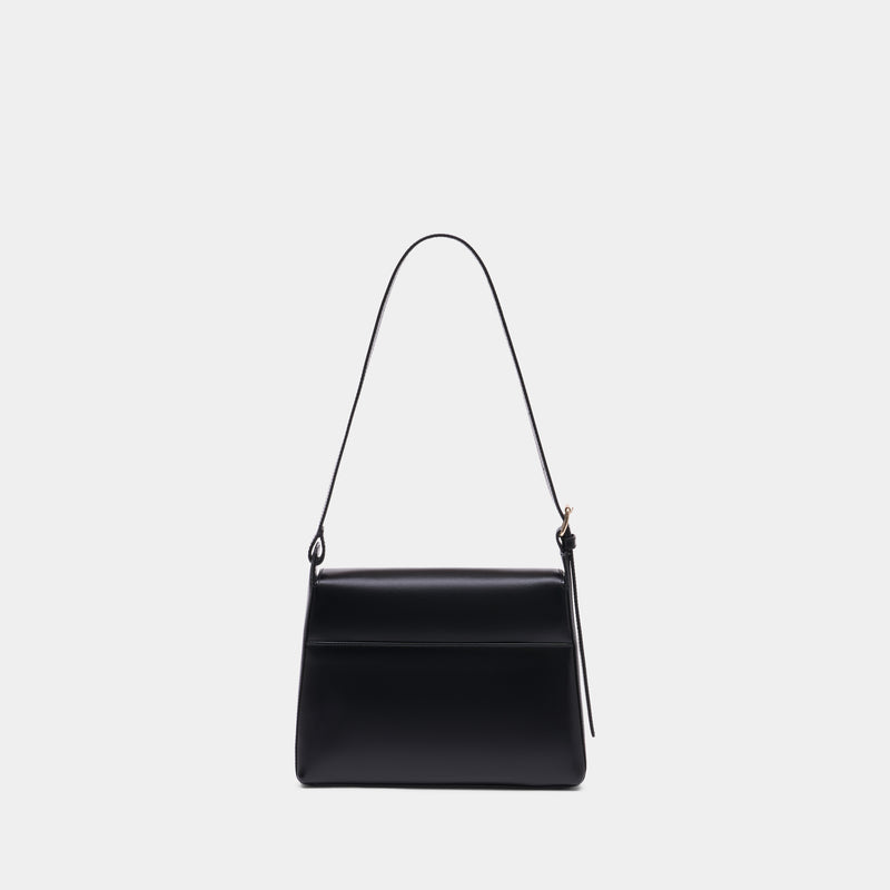Sac Porté Épaule Virginie Flap - A.P.C. - Cuir - Noir