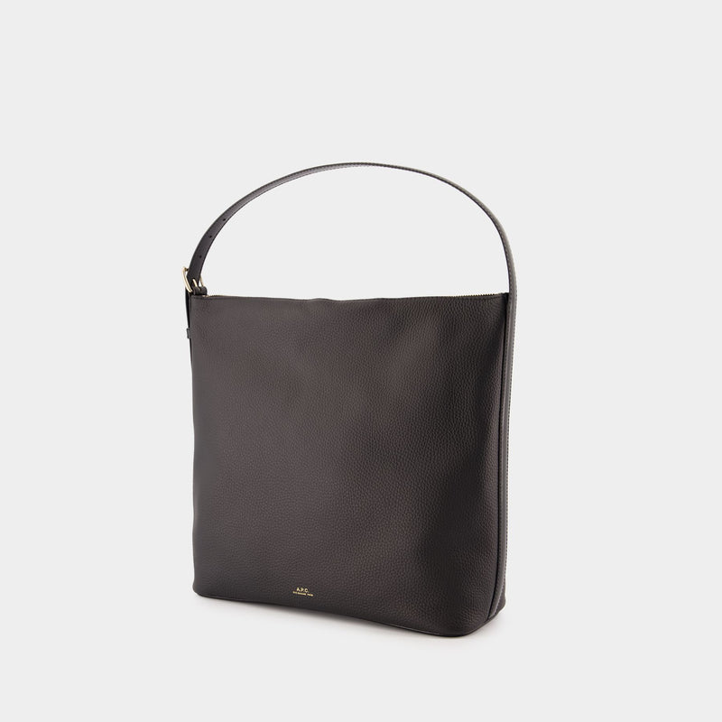 Sac Porté Épaule Vera - A.P.C. - Cuir - Noir