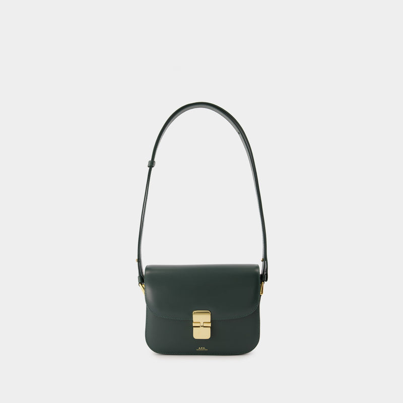 Sac À Bandoulière Grace Small - A.P.C. - Cuir - Vert Foncé