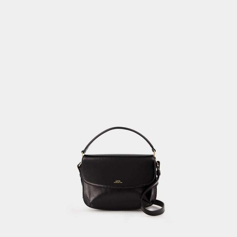 Sac Porté Épaule Sarah Mini - A.P.C. - Cuir - Noir