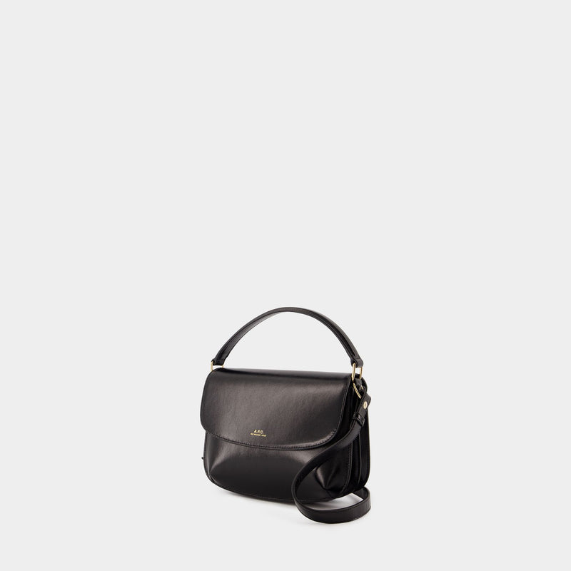 Sac Porté Épaule Sarah Mini - A.P.C. - Cuir - Noir