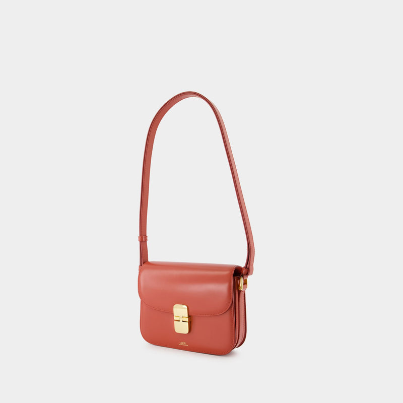 Sac À Bandoulière Grace Small - A.P.C. - Cuir - Rouge