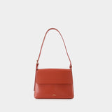 Sac Porté Épaule Virginie Flap - A.P.C. - Cuir - Rouge