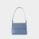 Sac Porté Épaule Virginie Flap - A.P.C. - Cuir - Bleu