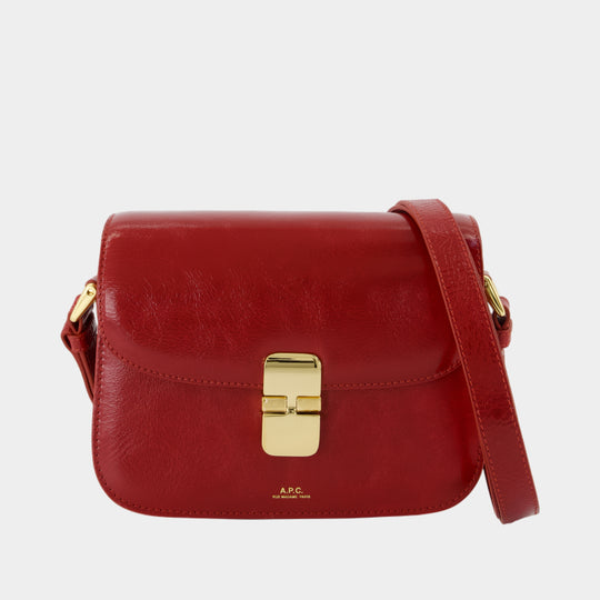 Sac À Bandoulière Grace Small - A.P.C. - Cuir - Rouge