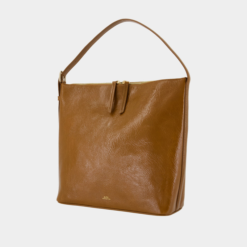 Sac Porté Épaule Vera - A.P.C. - Cuir - Marron