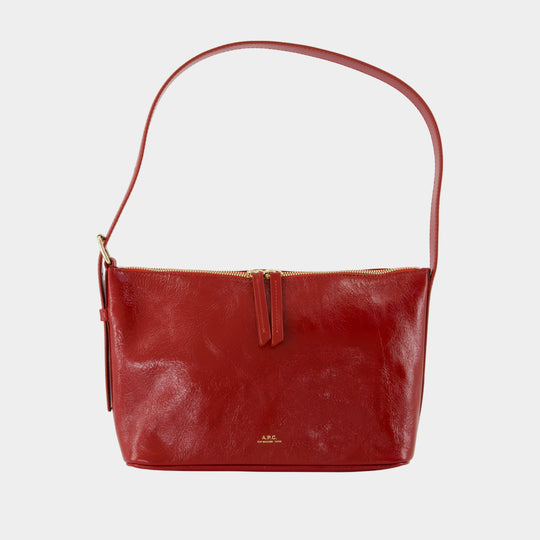 Sac Porté Épaule Vera - A.P.C. - Cuir - Rouge
