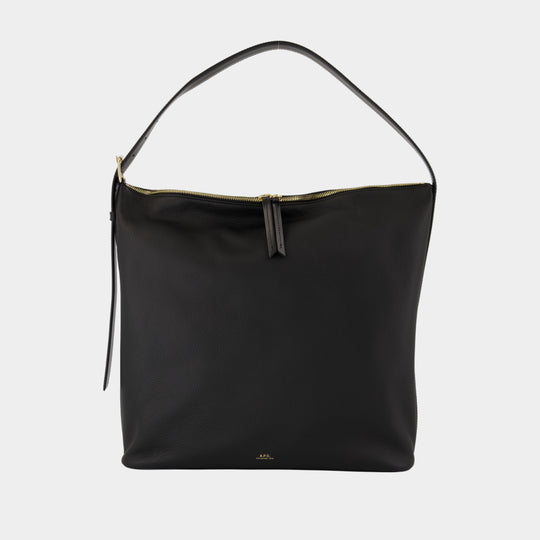 Sac Porté Épaule Vera Maxi - A.P.C. - Cuir - Noir