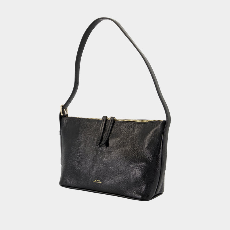 Sac Porté Épaule Vera - A.P.C. - Cuir - Noir