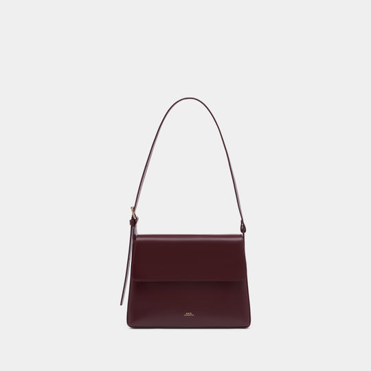 Sac Porté Épaule Virginie Flap - A.P.C. - Cuir - Rouge