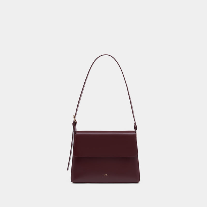 Sac Porté Épaule Virginie Flap - A.P.C. - Cuir - Rouge