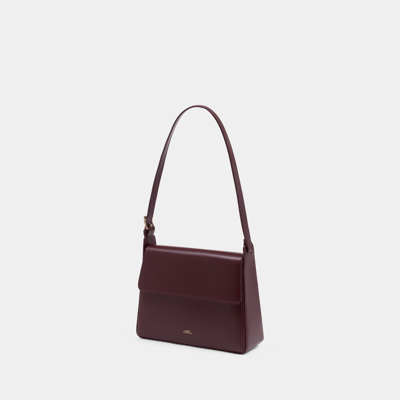 Sac Porté Épaule Virginie Flap - A.P.C. - Cuir - Rouge