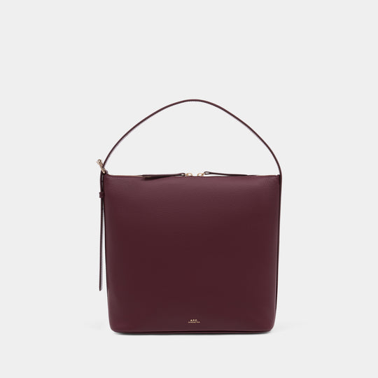Sac Porté Épaule Vera - A.P.C. - Cuir - Bordeau