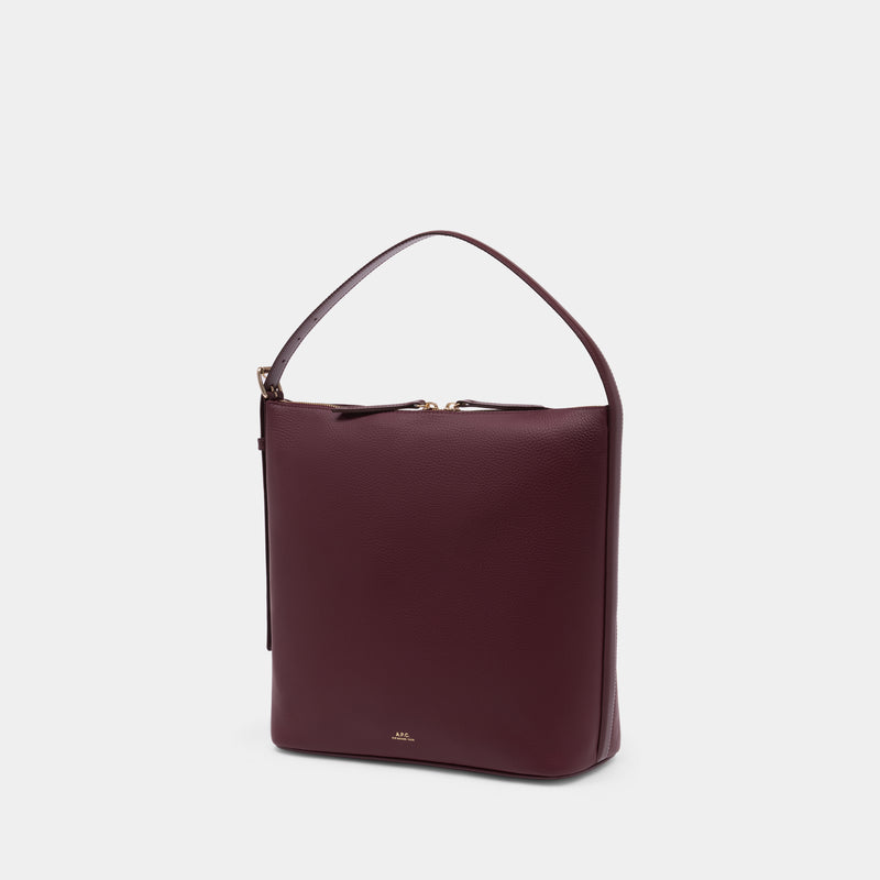 Sac Porté Épaule Vera - A.P.C. - Cuir - Bordeau