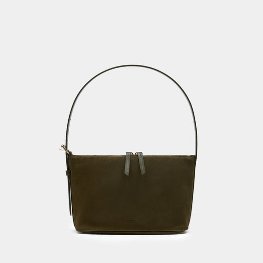 Sac Porté Épaule Vera - A.P.C. - Cuir - Kaki