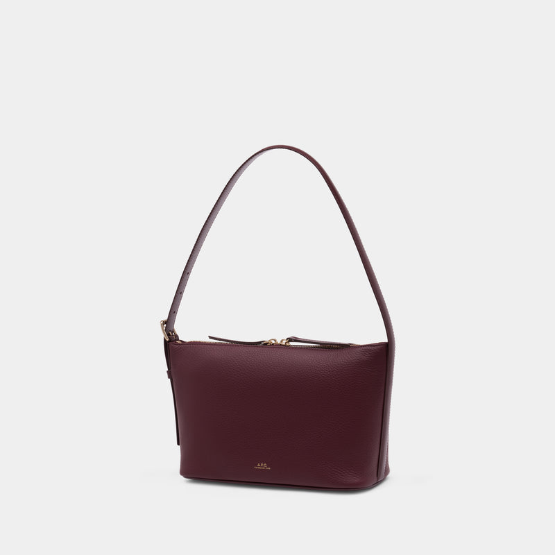 Sac Porté Épaule Vera - A.P.C. - Cuir - Bordeau