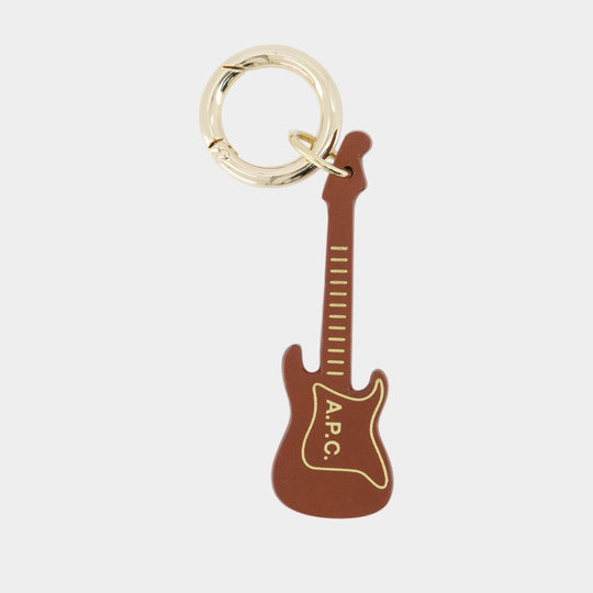 Porte-Clé Guitare - A.P.C. - Cuir - Marron