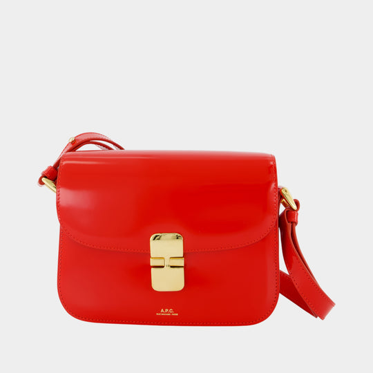 Sac Porté Épaule Grace Small - A.P.C. - Cuir - Rouge