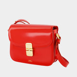Sac Porté Épaule Grace Small - A.P.C. - Cuir - Rouge