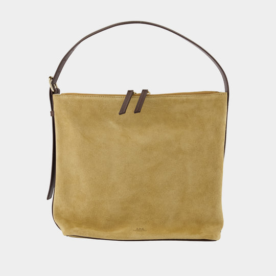 Sac Porté Épaule Vera - A.P.C. - Cuir - Kaki