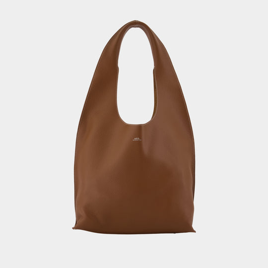 Cabas Le Neige Clou - A.P.C. - Cuir - Marron