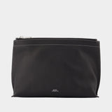Trousse De Toilette Neige Clou - A.P.C. - Cuir - Noir