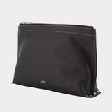 Trousse De Toilette Neige Clou - A.P.C. - Cuir - Noir