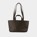 Sac Porté Épaule Le Drummer Small - A.P.C. - Cuir - Kaki