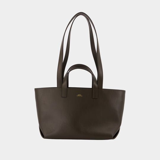 Sac Porté Épaule Le Drummer Small - A.P.C. - Cuir - Kaki