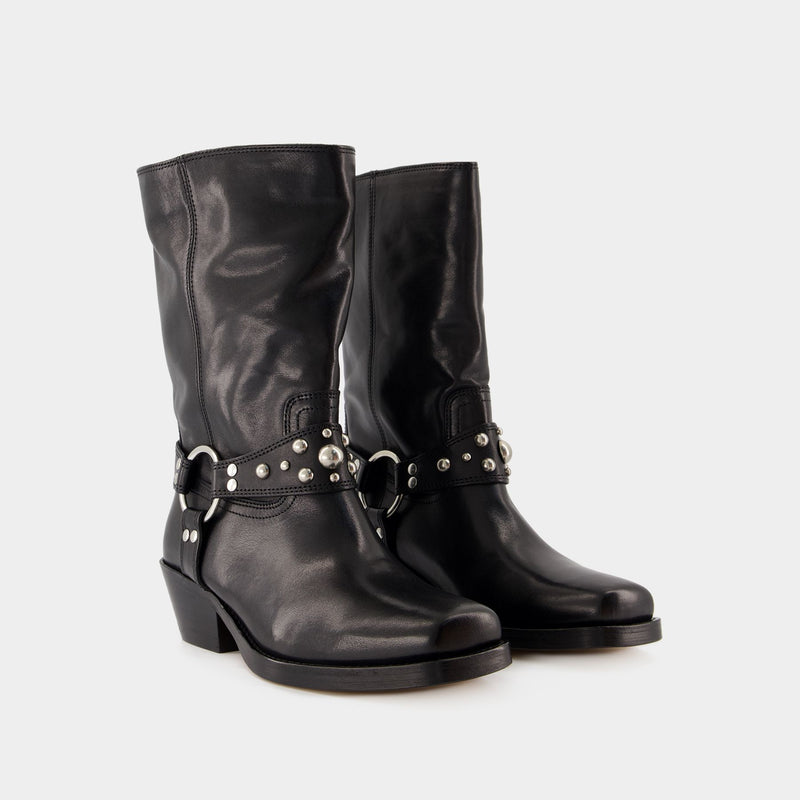 Bottes Antya - Isabel Marant - Cuir - Noir