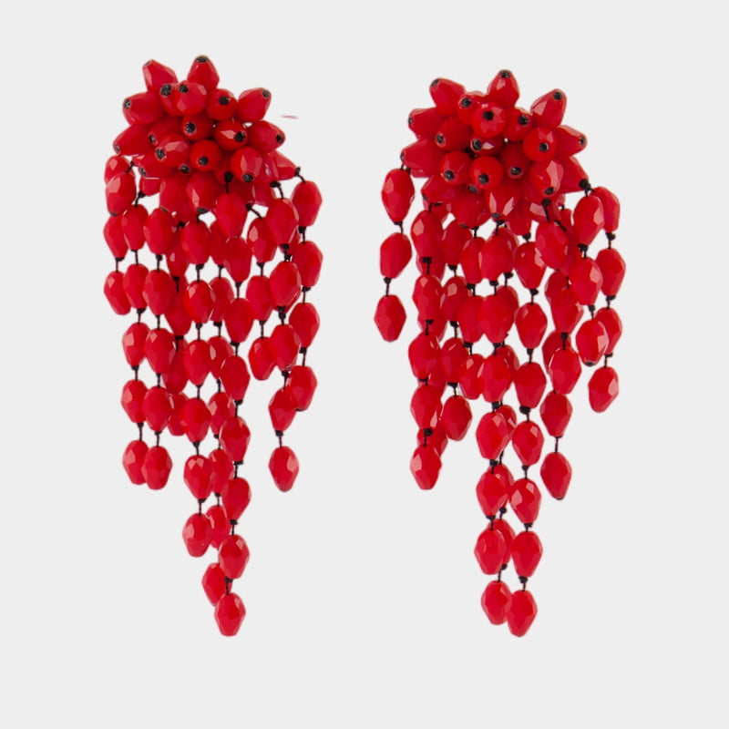Boucles D'oreilles Clip Ga - Isabel Marant - Métal - Rouge