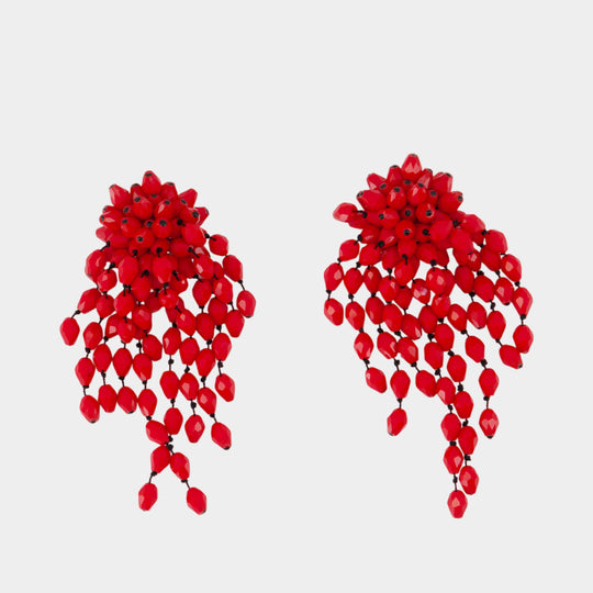 Boucles D'oreilles Clip Ga - Isabel Marant - Métal - Rouge