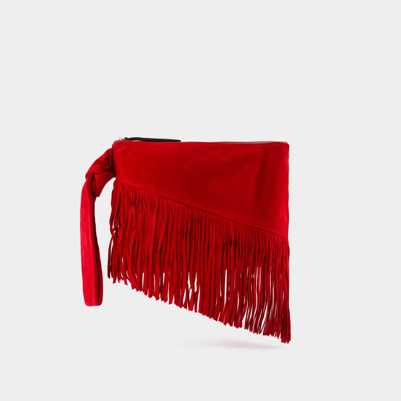 Pochette Faro Gd - Isabel Marant - Cuir - Rouge