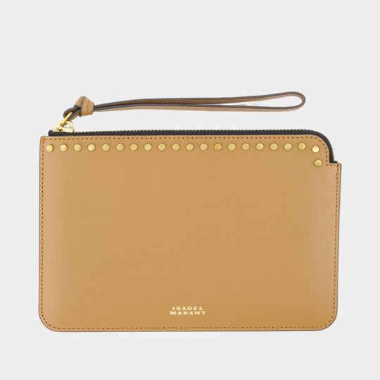 Pochette Flat - Isabel Marant - Cuir - Marron