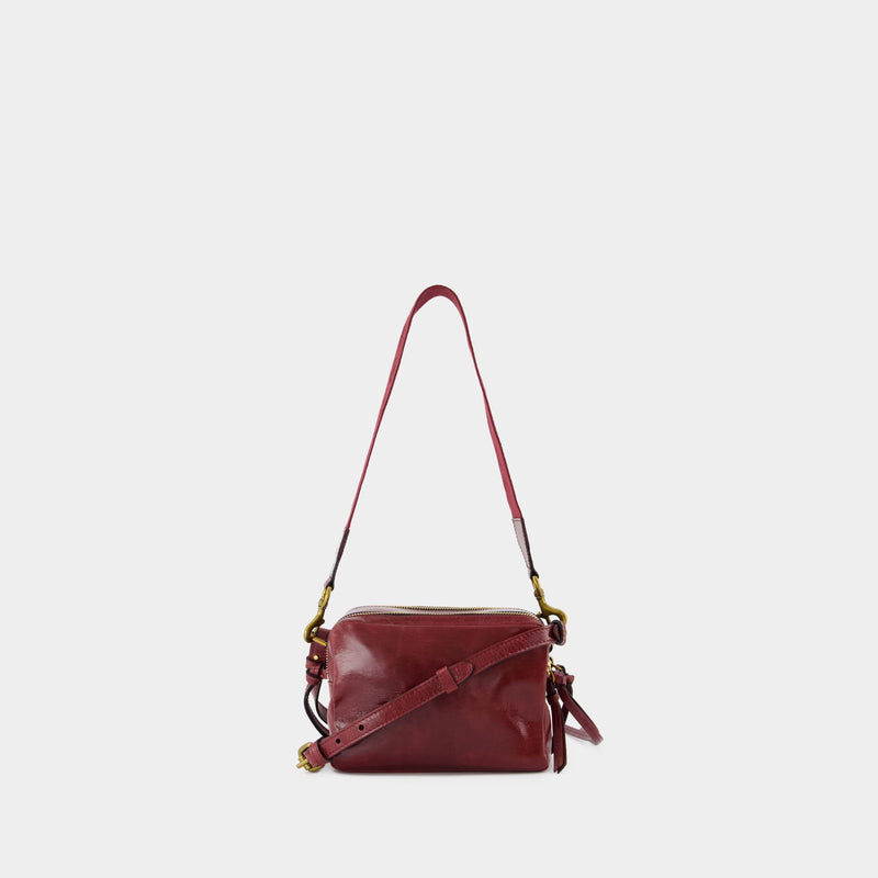 Sac À Bandoulière Wardy Camera Gd - Isabel Marant - Cuir - Bordeaux