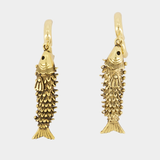 Boucles d'Oreilles Pendant Ga - Isabel Marant - Métal - Doré
