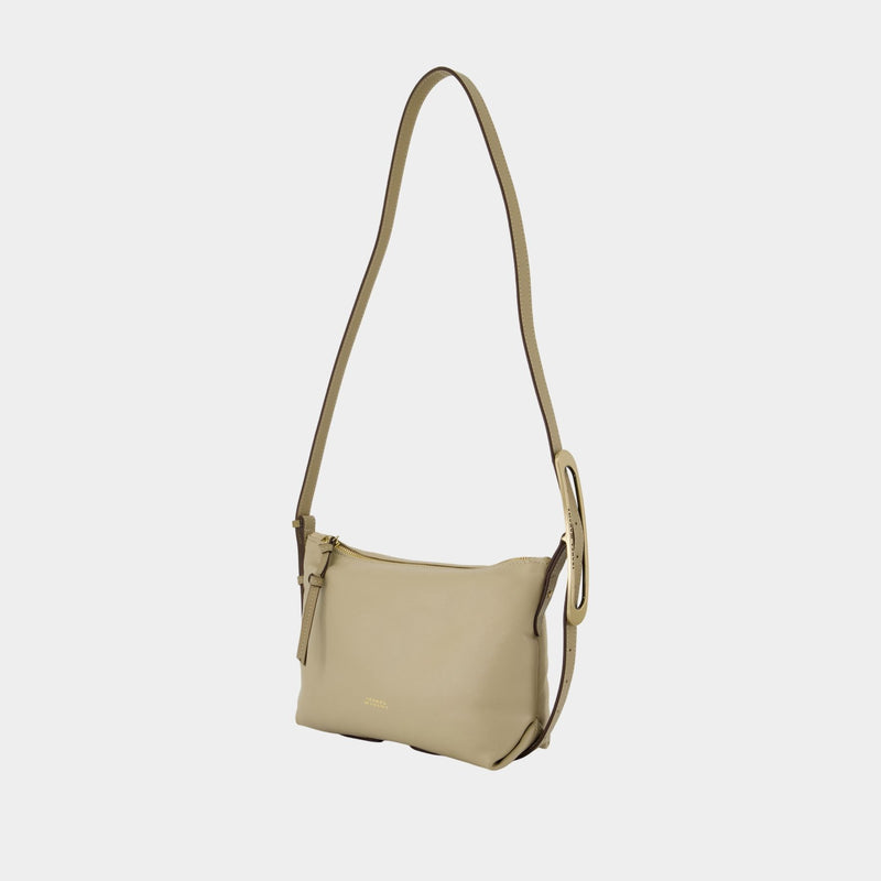 Sac Porté Épaule Leyden Mini Gz - Isabel Marant - Cuir - Beige