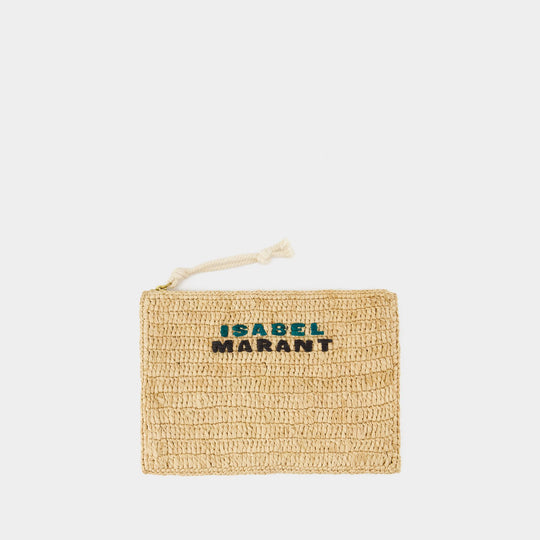 Pochette Praia Pouch Gc - Isabel Marant - Raffia - Beige