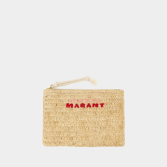 Pochette Praia Pouch Gc - Isabel Marant - Raffia - Beige
