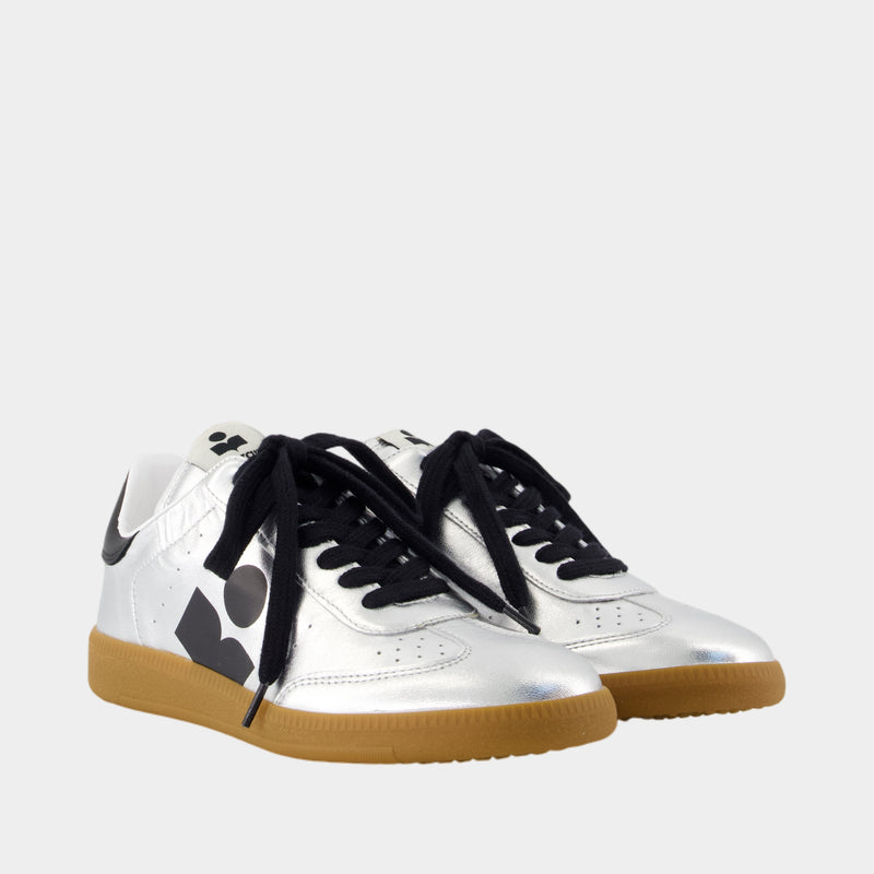 Sneakers Kaycee Ga - Isabel Marant - Cuir - Argenté