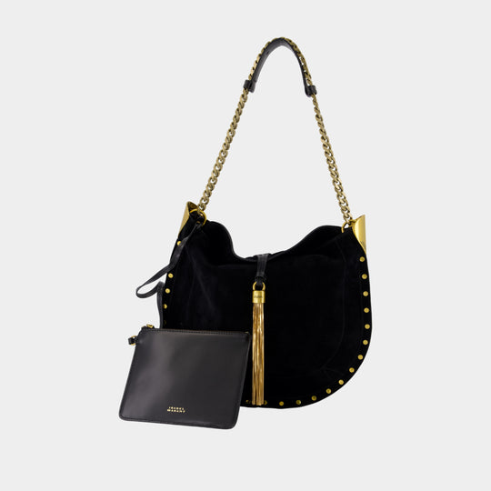 Sac Porté Épaule Oskan Tassel Gz - Isabel Marant - Cuir - Noir