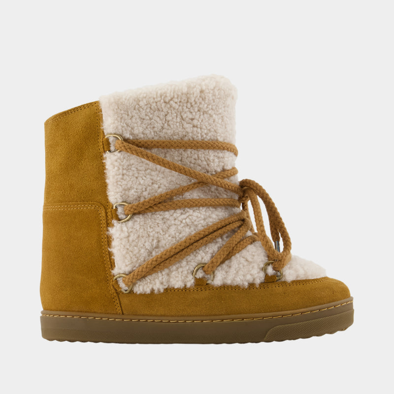 Bottines Nowles Gf - Isabel Marant - Fourrure - Blanc