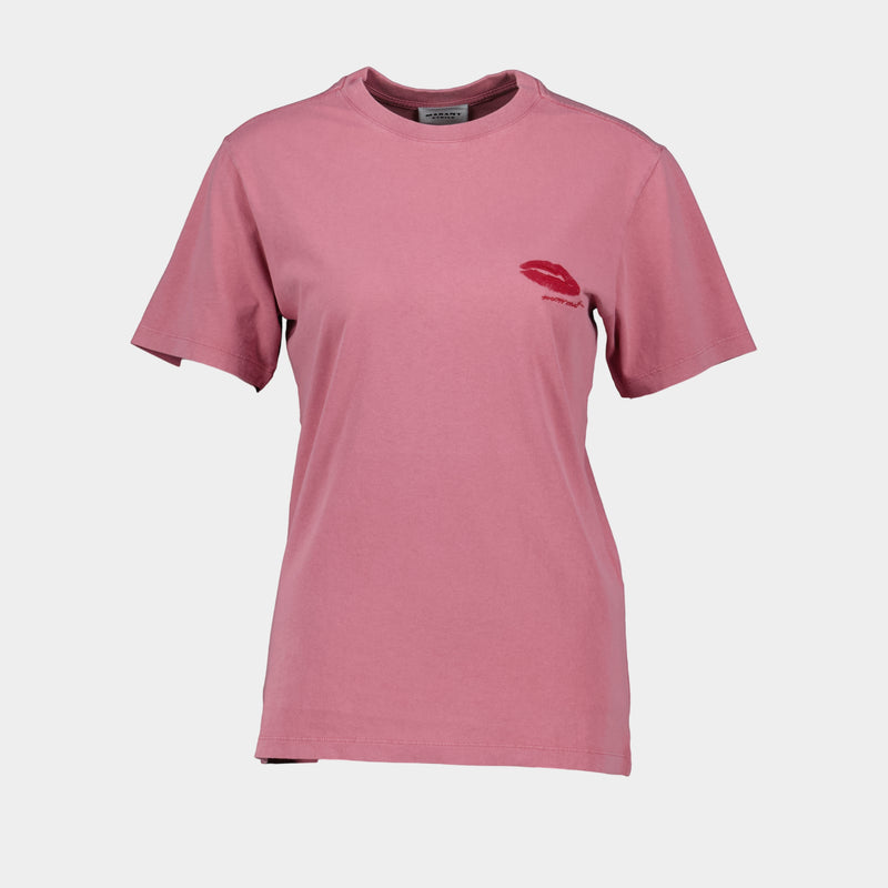 T-Shirt Zewel Gb - Isabel Marant - Coton - Rose