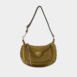 Sac Porté Épaule Moon Pocket - Isabel Marant - Cuir - Kaki