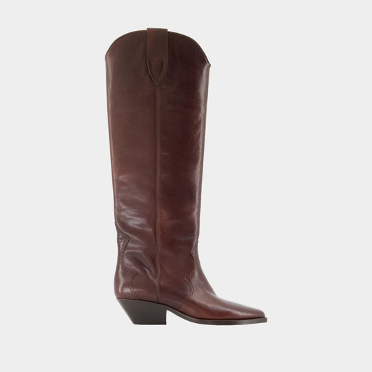 Bottines Denvee - Isabel Marant - Cuir - Bordeaux