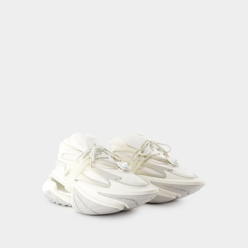 Sneakers Unicorn Low - Balmain - Cuir - Blanc