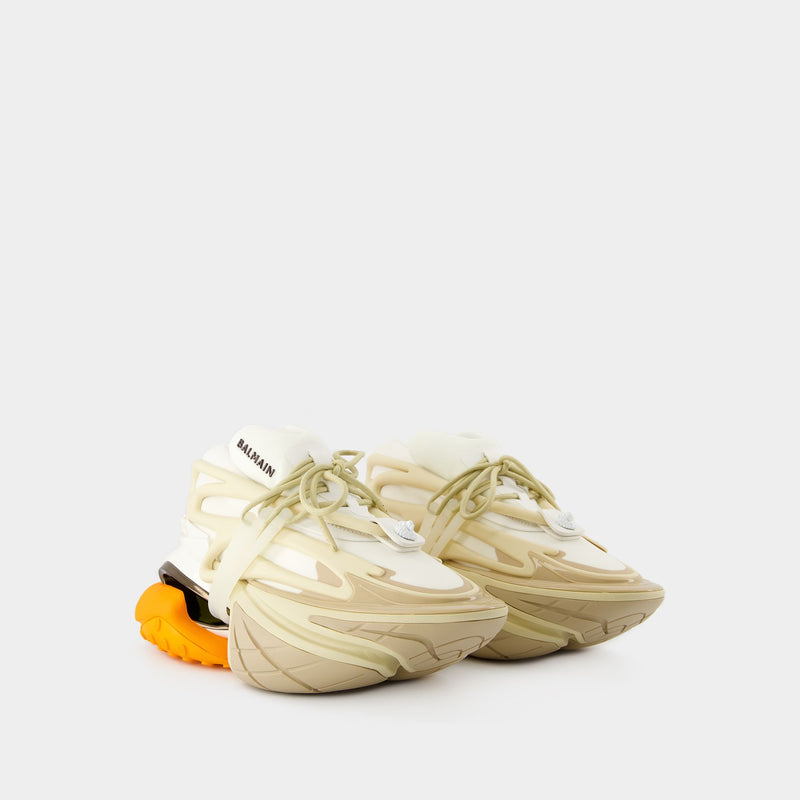 Sneakers Unicorn - Balmain - Cuir - Blanc