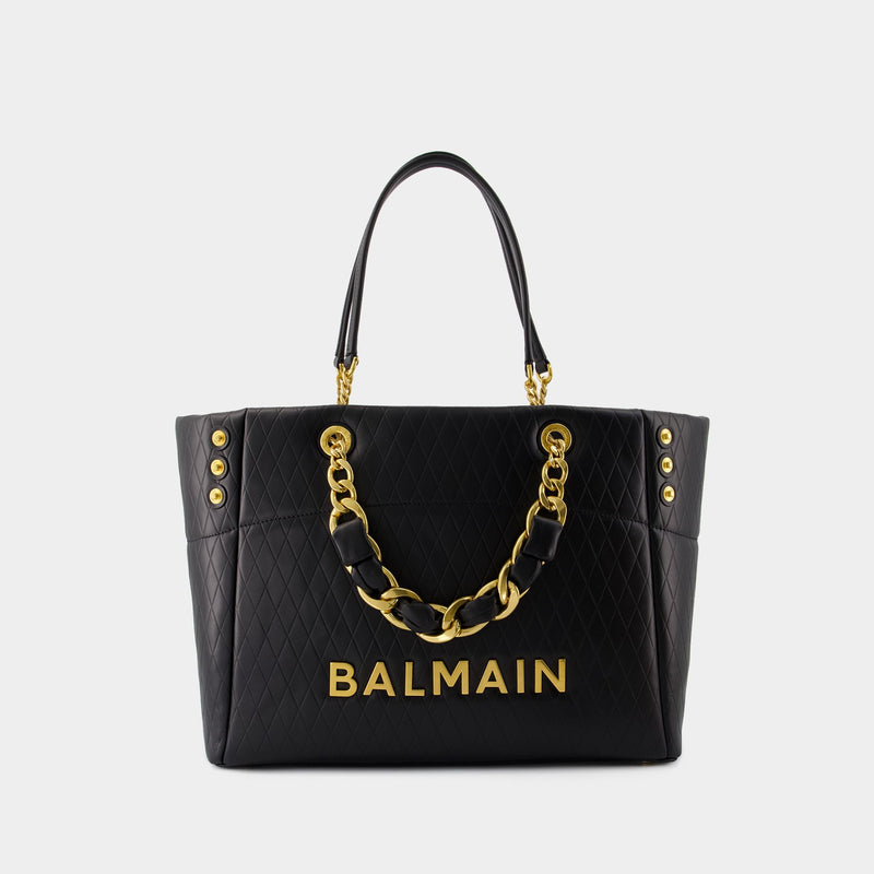 Sac Porté Épaule 1945 - Balmain - Cuir - Noir