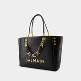 Sac Porté Épaule 1945 - Balmain - Cuir - Noir